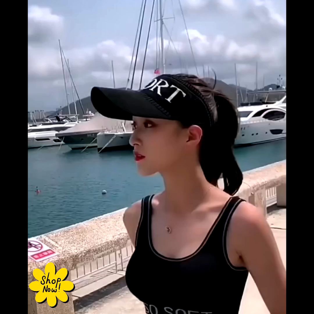 Topi senam wanita Korea topi sport Jumba olahraga topi sepeda rajut karet