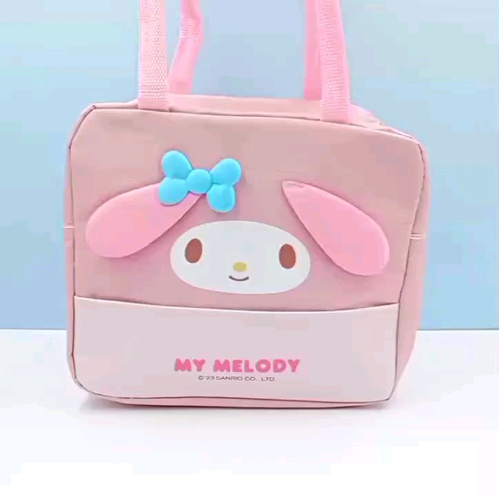 Tas Bekal Sanrio / Tas Bekal Alumunium Foil Cinnamoroll / Tas Bekal Import Hello Kitty Import Dengan Alumunium Foil
