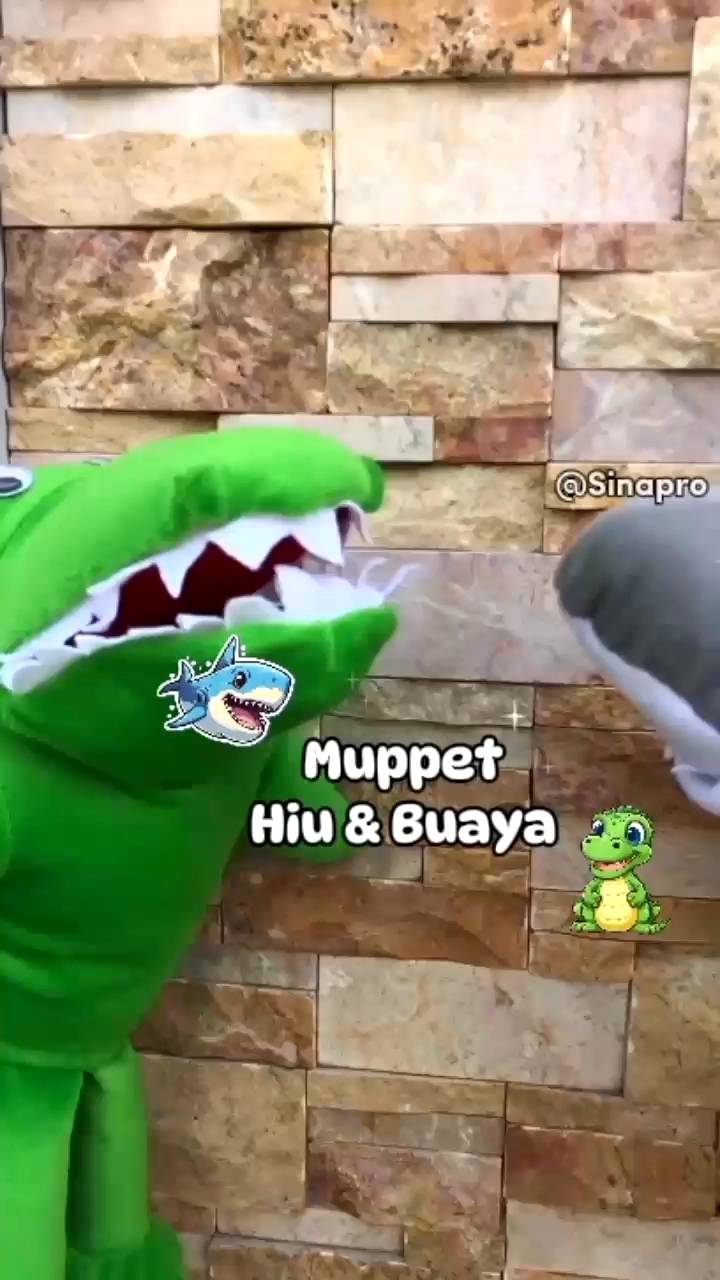 Boneka Tangan Boneka Dongeng Boneka Musikal Muppet Sura Baya Hiu Dan Buaya