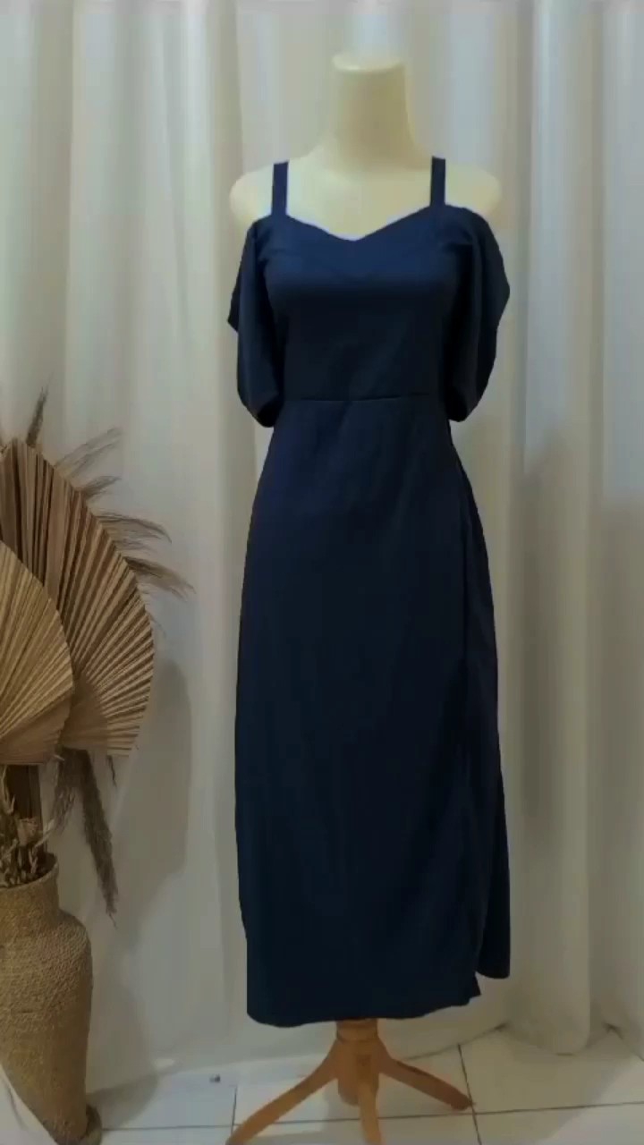 Long Dress Korea Style LENA Dress Party Style Dress Jumbo Bisa COD Dress Korea Murah