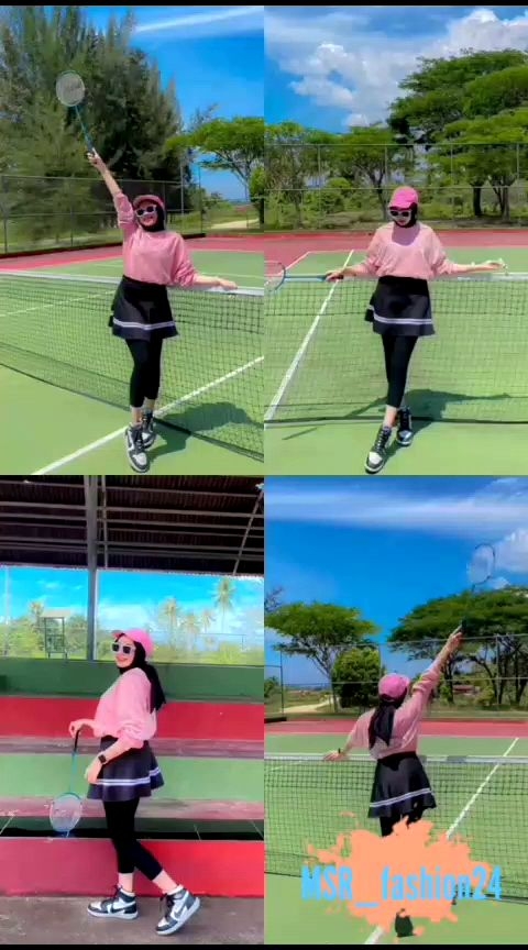 Rok Mini List Olahraga Wanita Skirt Sport Joging Yoga Aerobik