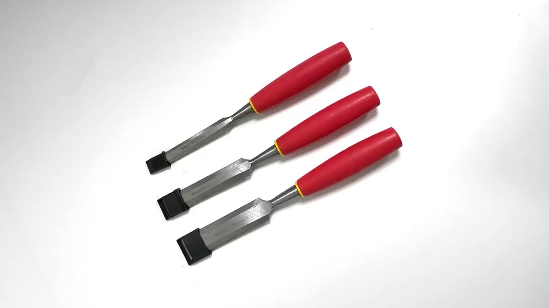 สิ่วช่างไม้ 3ตัว 10นิ้ว SOLO แท้! No.6003 โซโล WOOD CHISEL RED PLASTIC HANDLE สิ่ว สิ่วเซาะส่วนเกิน สิ่วเซาะร่อง สิ่วลบเหลี่ยม สิ่วแกะสลัก สิ่วเซาะ สิ่วช่าง ช่างไม้ โซโล ALUWARE AW286