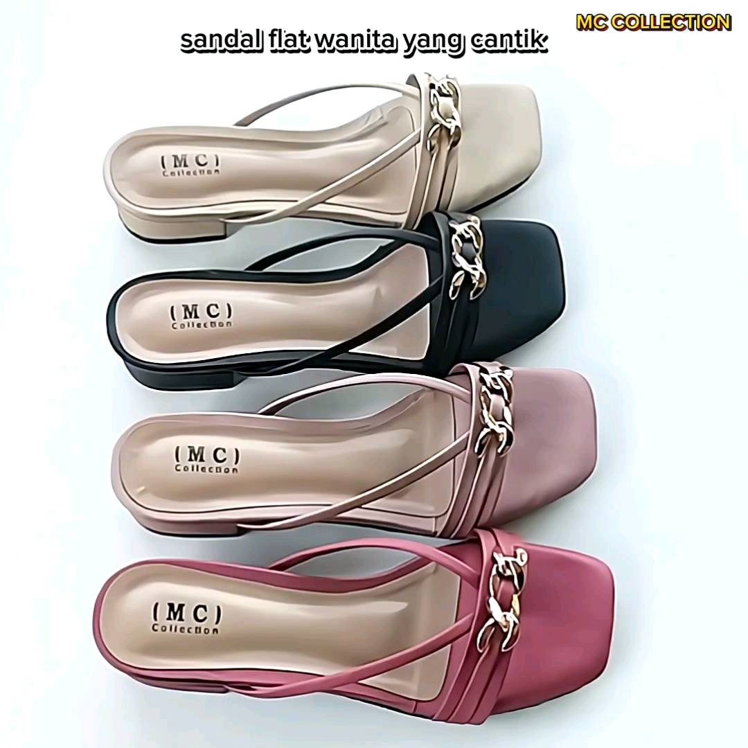 Sendal Flat Dewasa Hak Tahu 3 CM dengan Model Terbaru yang Sangat Cantik 2024 (BISA COD)