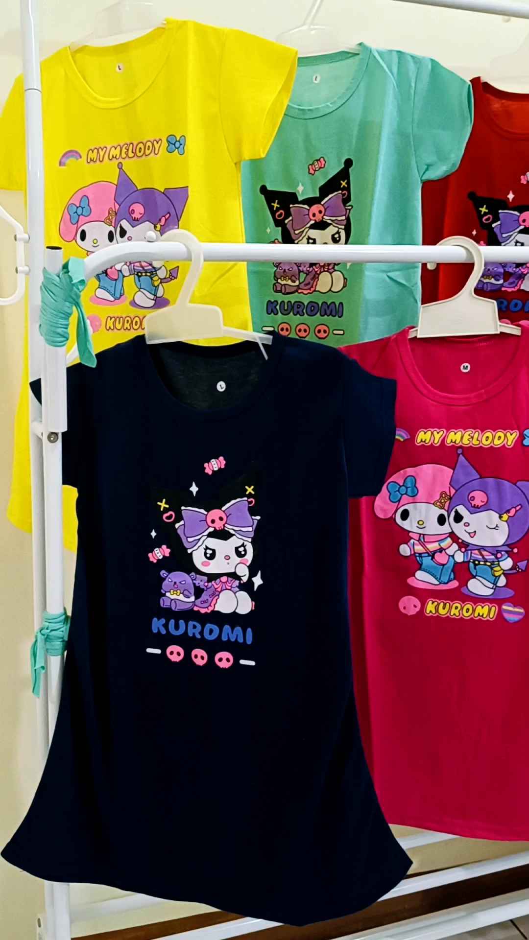 Daster anak perempuan usia 2-13 tahun motif kuromi melody//dress anak kuromi baru
