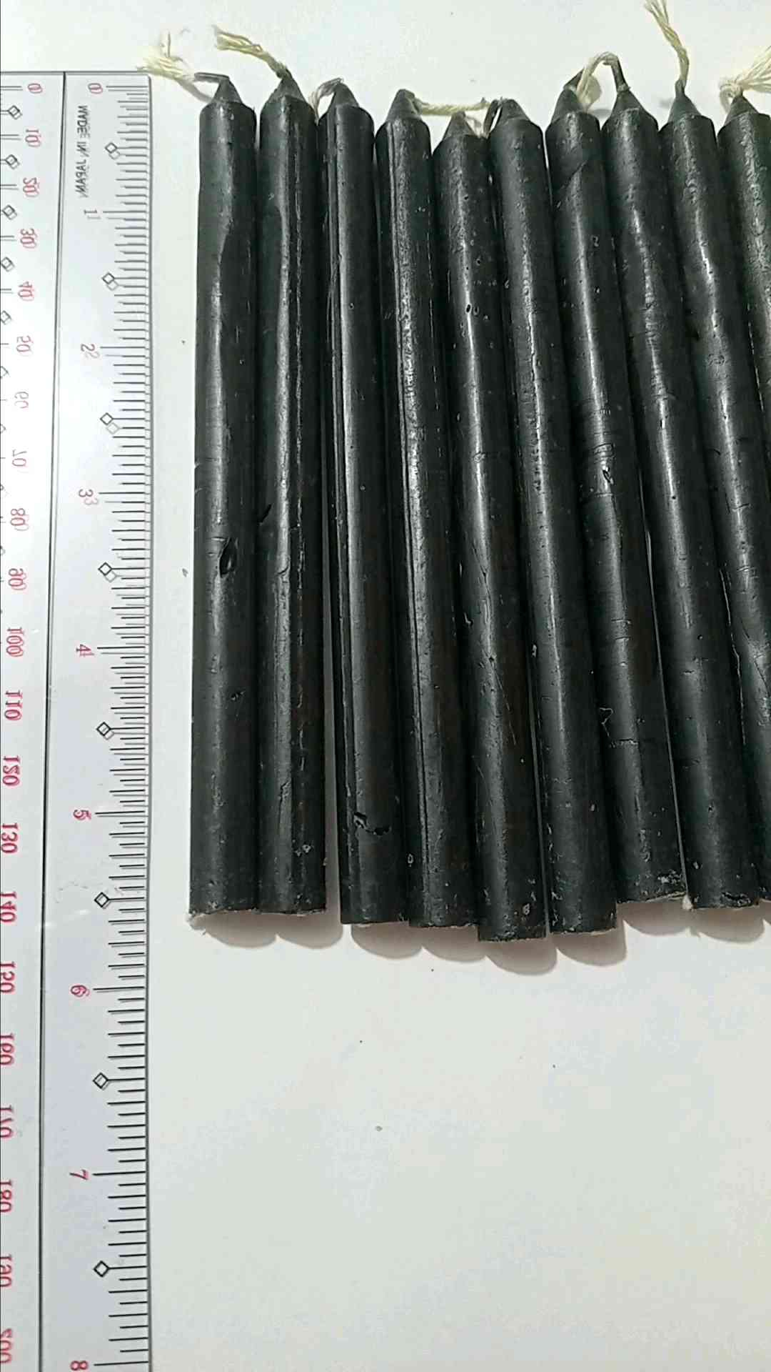 Queen eLVe No.5 Black Candle (10 pcs/pack) Protection and Banishing of Negative Energies Size Approx. 5.5 inches long