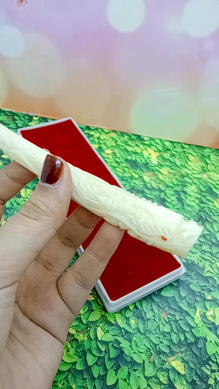 Once pipa cangklong tulang sapi ukir naga B158