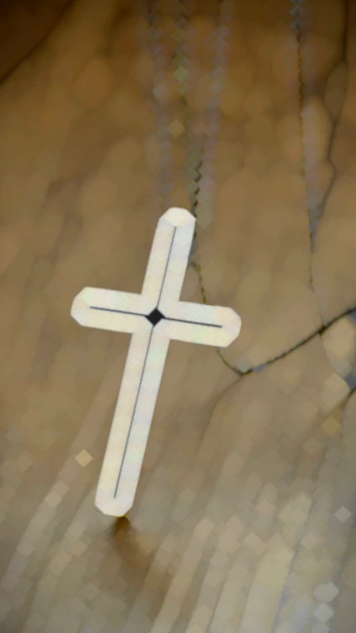 (KL94) KALUNG TITANIUM LIONTIN SALIB KOTAK PADAT BLACK INLAY SILVER CROSS NECKLACES-CJR TITANIUM