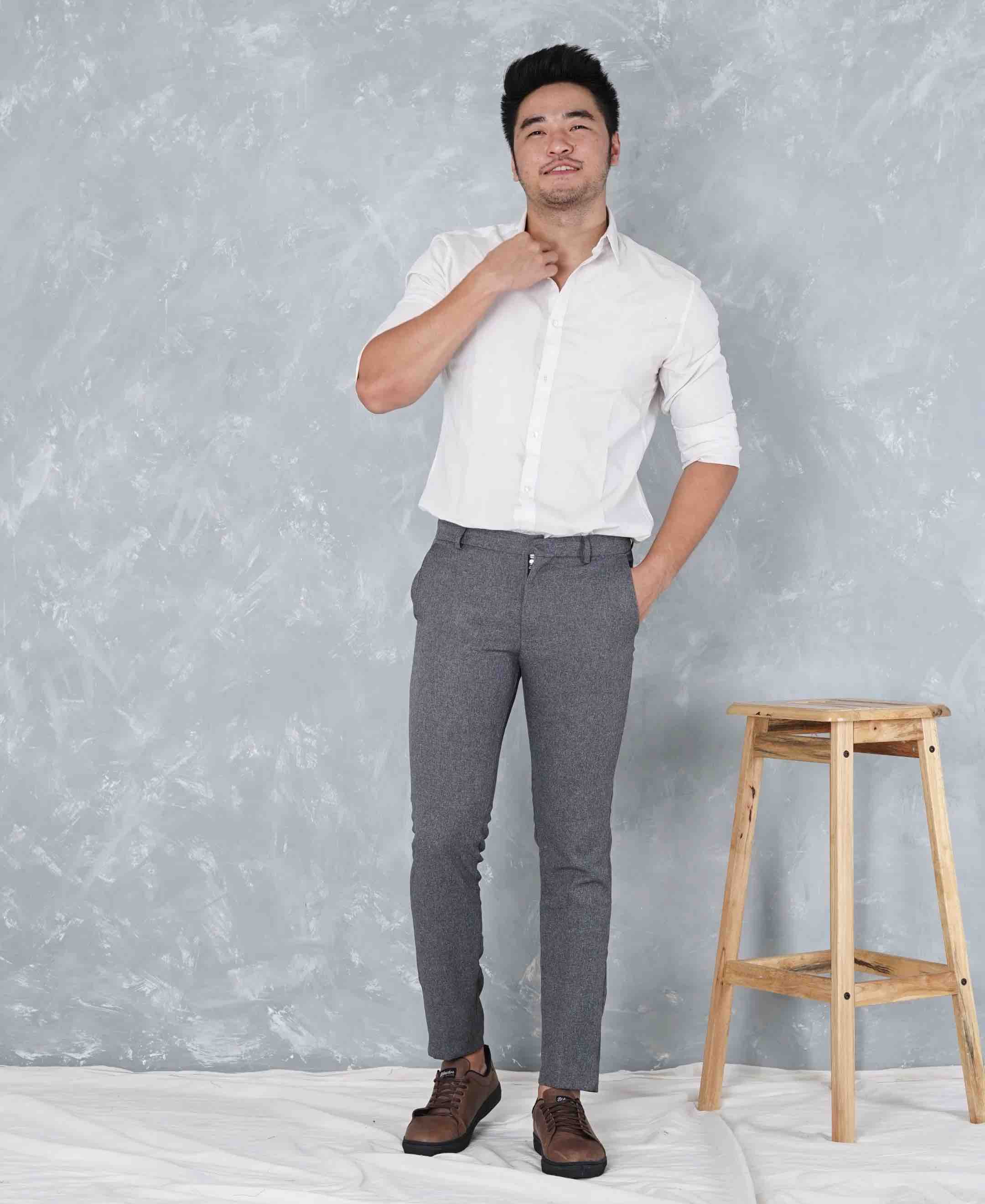 KAIGI Celana Bahan Kantor Pria Slimfit Premium