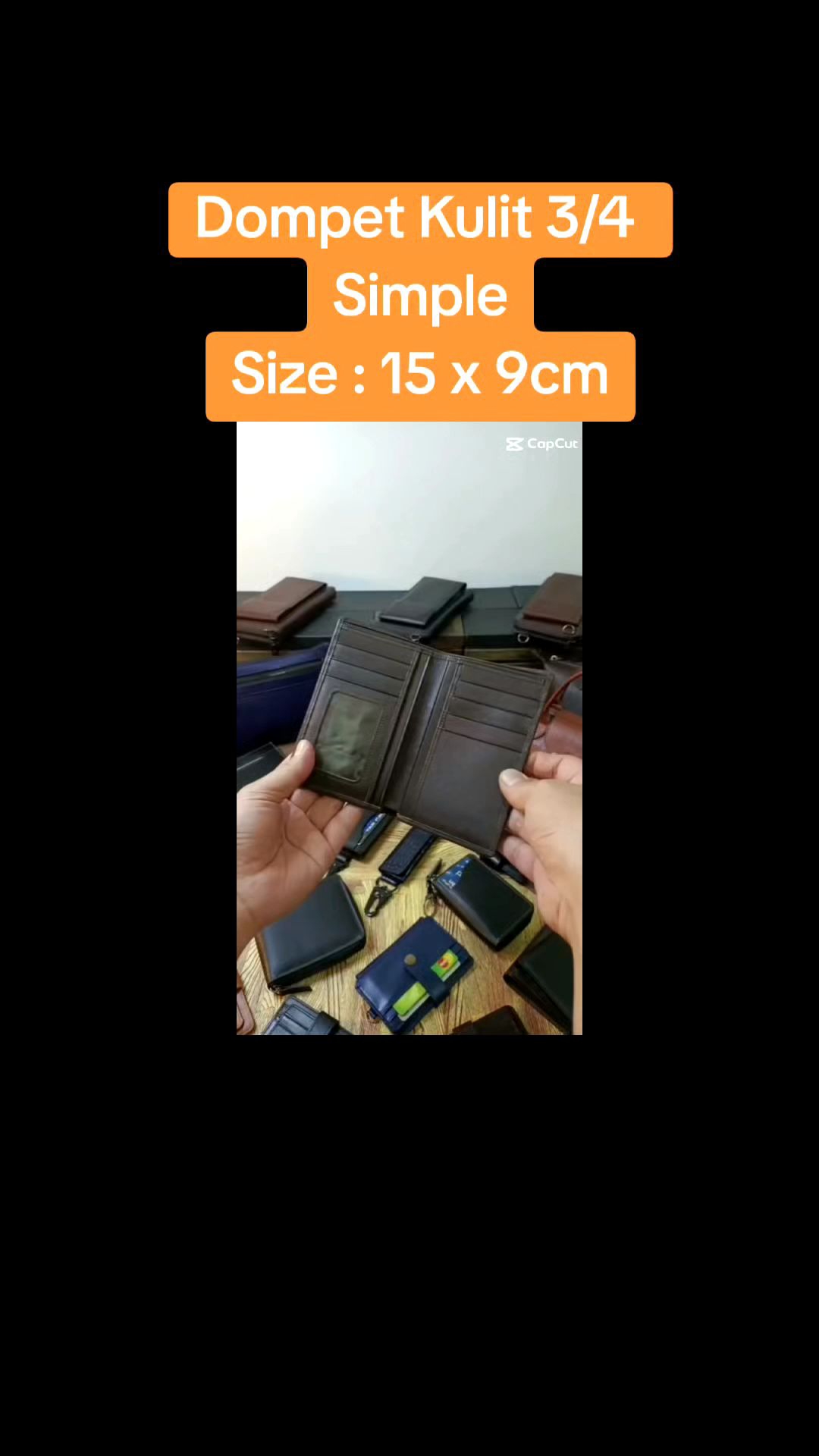 Dompet Kulit Pria Murah Panjang 3/4 Banyak Kartu Azelia Shop