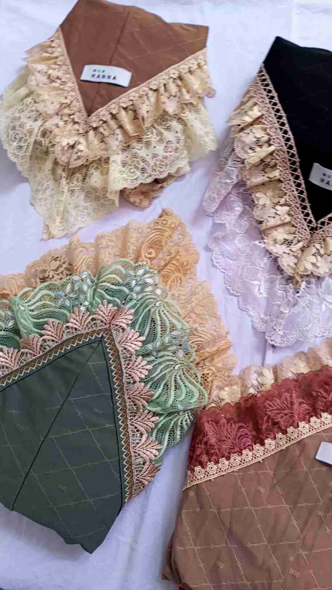 HIJAB INSTAN BERGO MODEL RENDA TIGA SUSUN