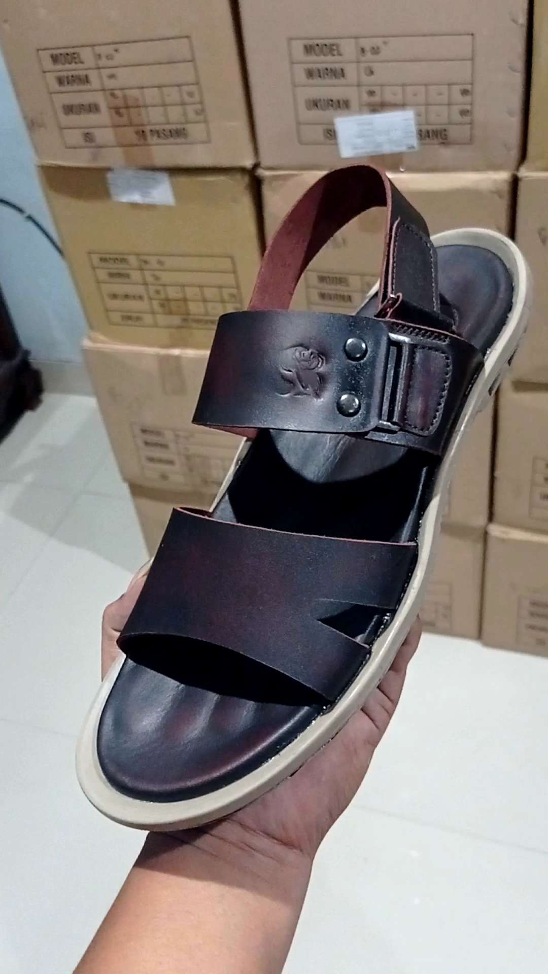 SANDAL TALI PRIA DEWASA POL KULIT/TERBARU/TERLARIS ZURRU