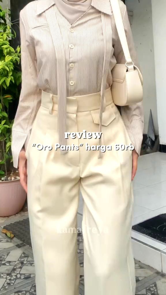 ORO PANTS Loose Pants Trouser Wanita Celana Anti Kusut Celana Kulot Wanita