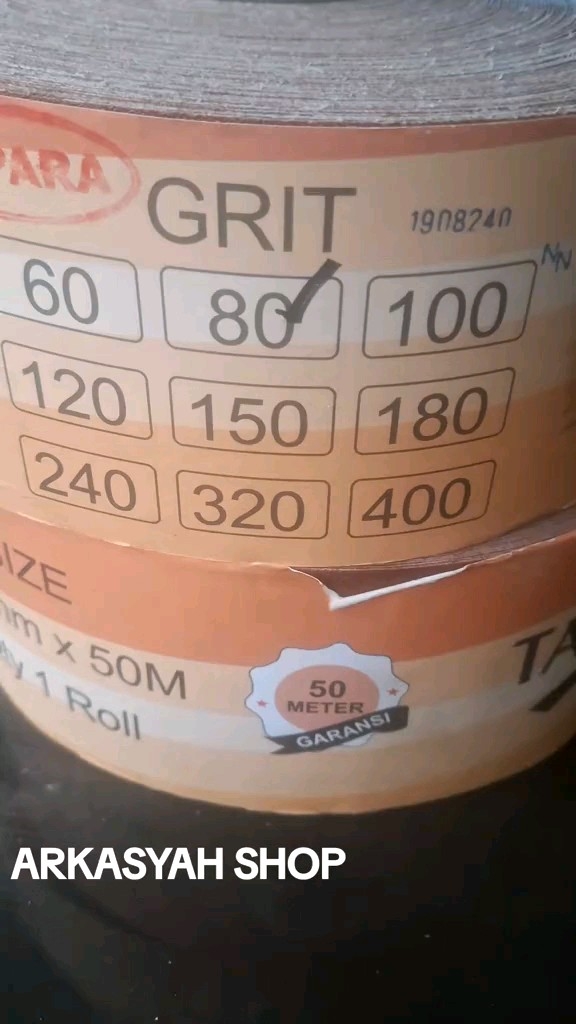 AMPLAS KAIN TAIYO 88 GRIT 80 (9 METER) (AMPLAS KAYU AMPLAS BESI AMPLAS SERBAGUNA)