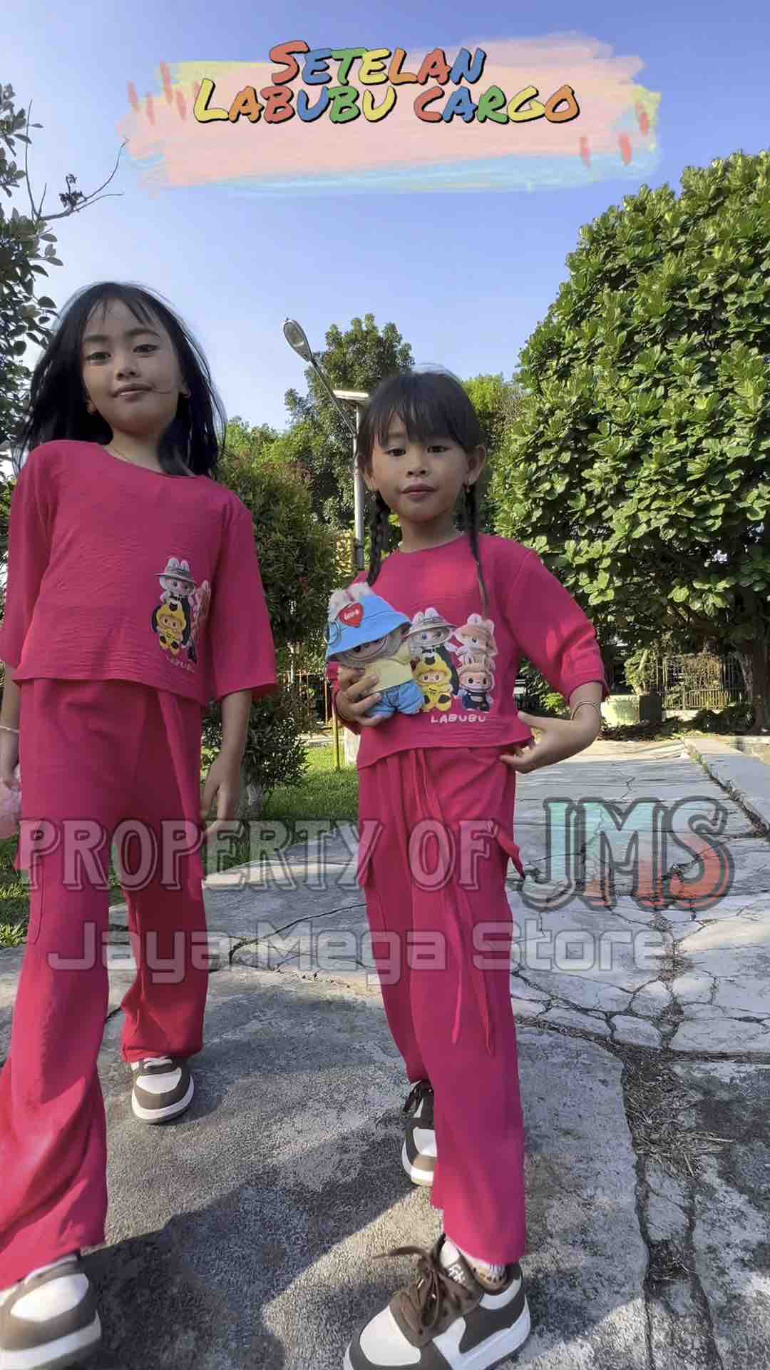 JMS - Setelan Labubh Anak Perempuan 2 - 12 Tahun Cargo Kargo Ceingcle ...