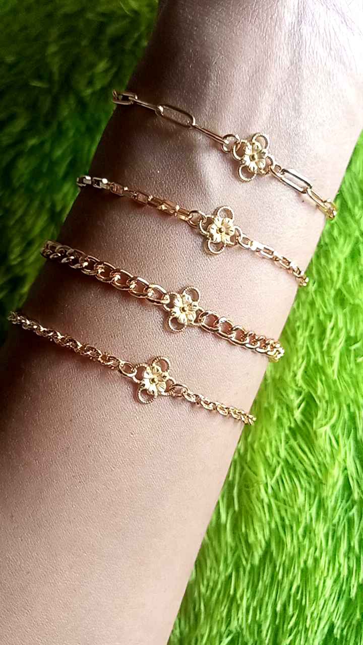 gelang rantai kombinasi bunga 0, 2 gram Semar nusantara | Lazada Indonesia