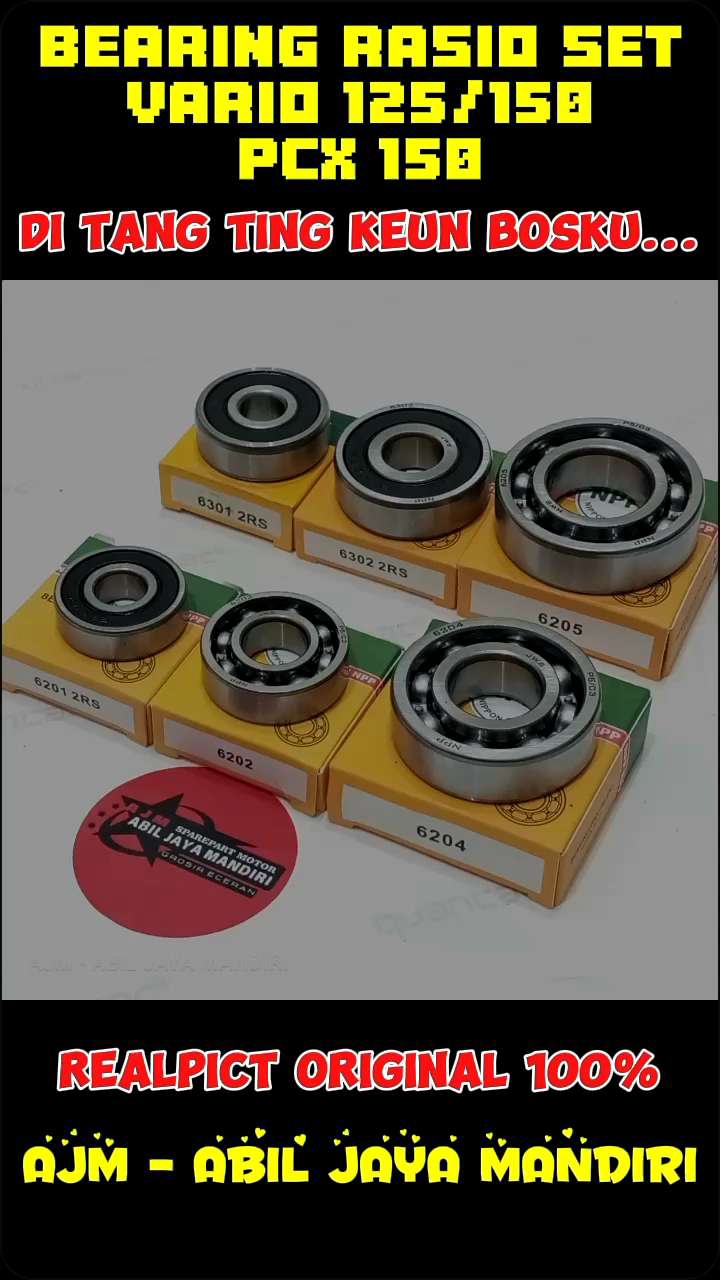 (6.pcs) BEARING RASIO SET MOTOR VARIO125 VARIO15O PCX15O MEREK NPP ...